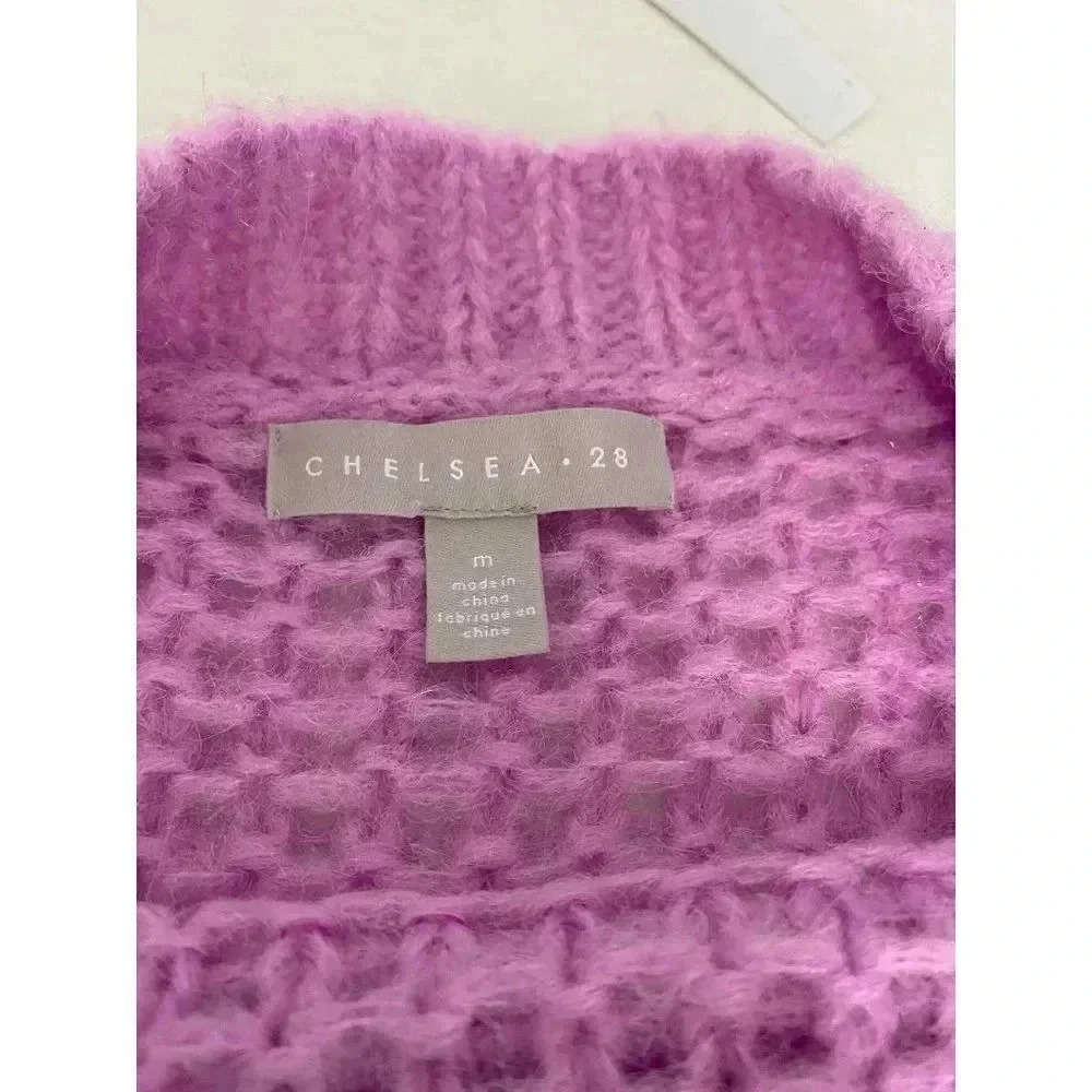 Chelsea 28 opened knit purple sweater - Picture 4 of 5